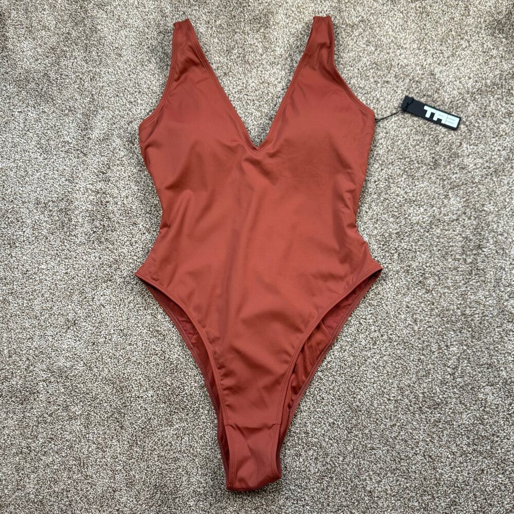 TA3 Plungey Sculpting Slimming Swimsuit NWT XL Reg/Long Tummy Control Copper